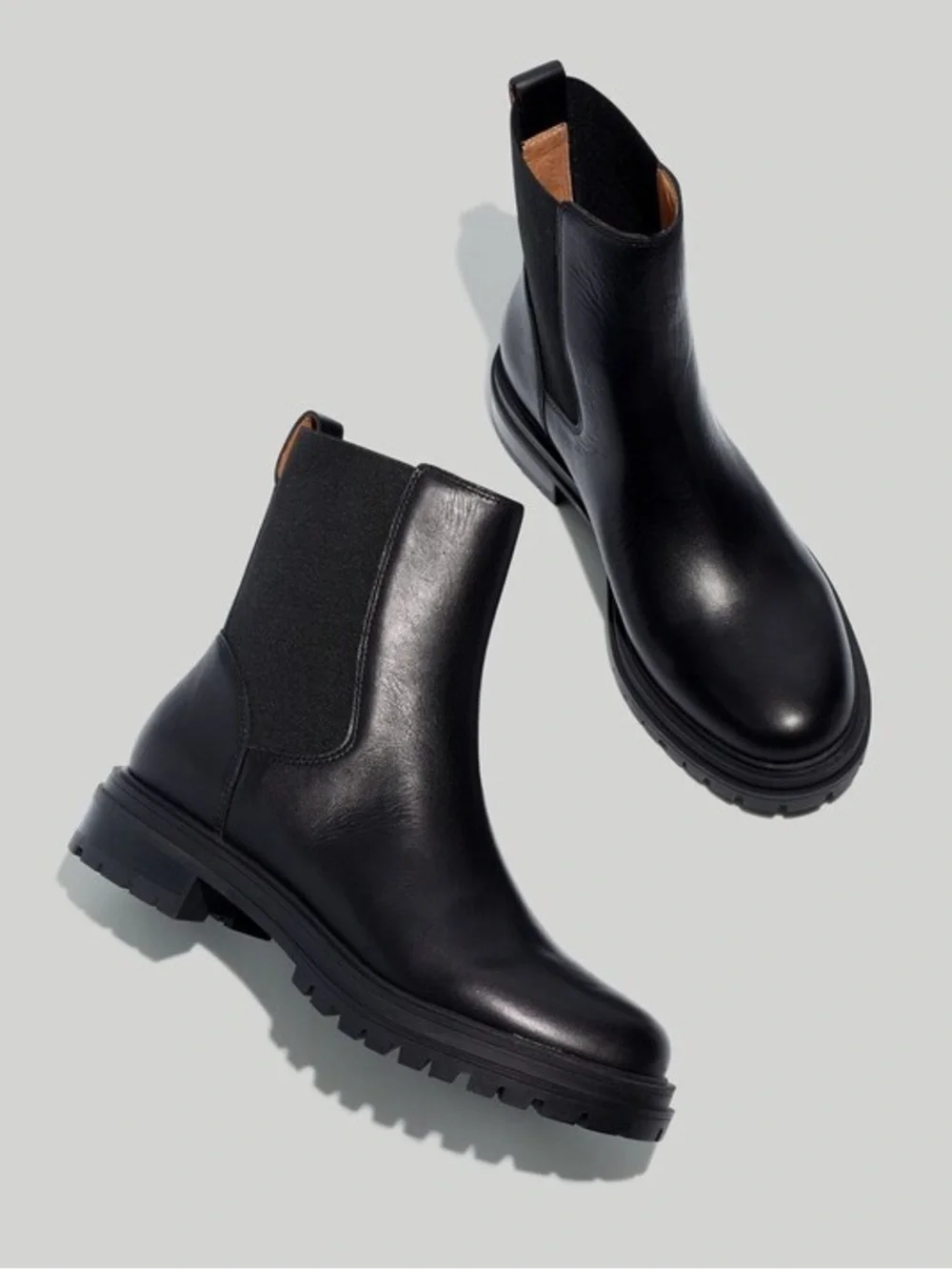 Madewell Black The Bradley Chelsea Lugsole Boots Size 10